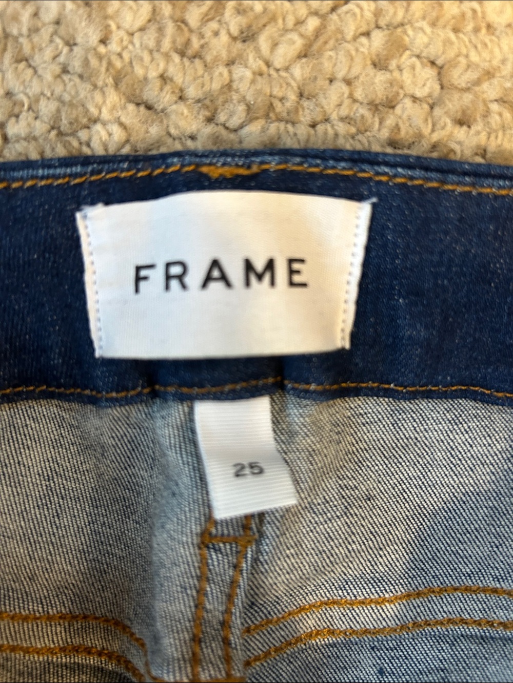 Frame Denim Dark Blue High-Rise Flare Jeans - Picture 2 of 3